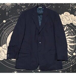 Chiavari Suit Jacket Men Blue Notch Lapel Business Formal Single-Breasted Office